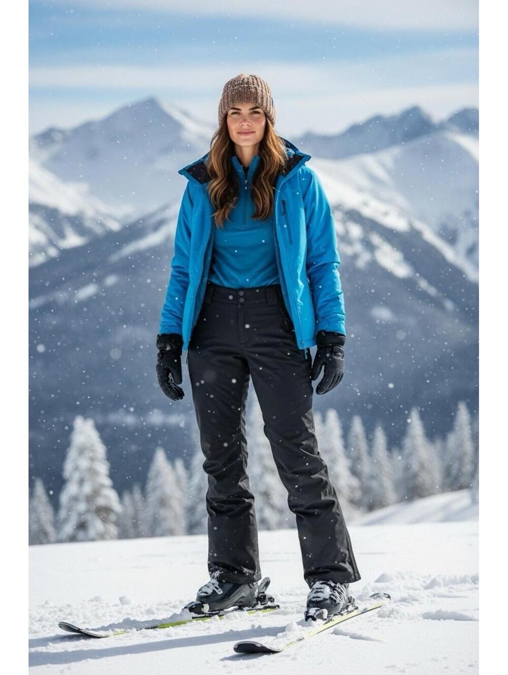 $295 Halfdays Alessandra Insulated High-Waisted Ski Pants Black Women's Size L - Picture 1 of 11